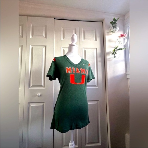 Nike Green Miami V-Neck T-Shirt - Picture 3 of 5